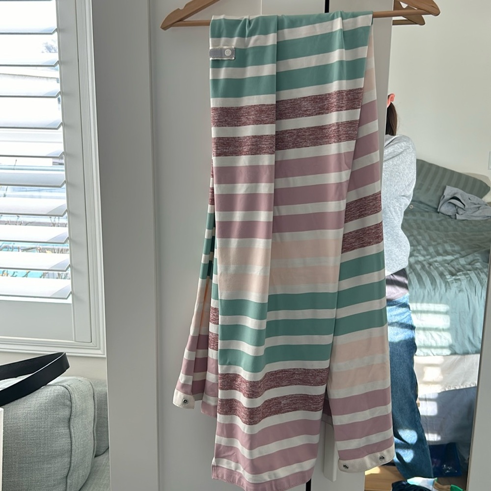 lululemon athletica Striped Mint, Blush & Cream Wrap/Scarf